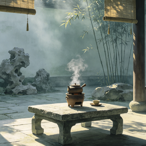 空庭煮茶