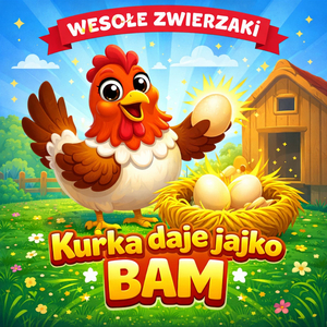 Kurka daje jajko bam