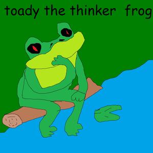 toady the thinker frog