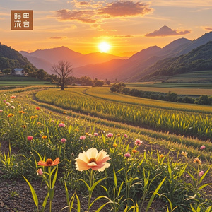 田埂上的花