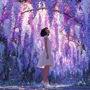 藤色のトンネル