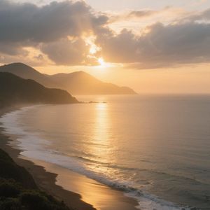 海岸晨曦初照