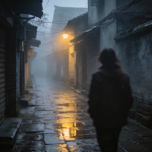 雨音と、君色に染まる道