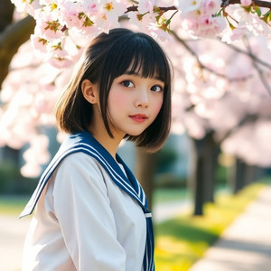 桜並木の帰り道