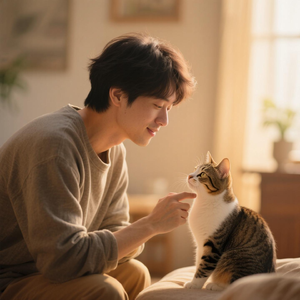 人类和猫