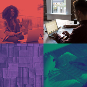 抚慰的在家里工作回忆