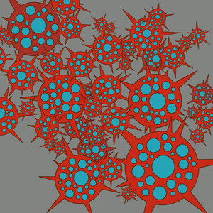 赤い花・青い花