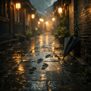 雨音と、君色に染まる道