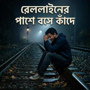 রেললাইনের পাশে বসে কাঁদে