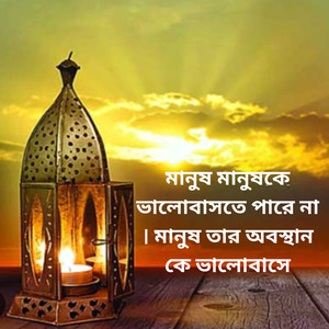 মানুষ মানুষকে ভালোবাসতে পারে না । মানুষ তার অবস্থান কে ভালোবাসে