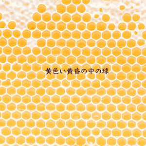 黄色い黄昏の中の球
