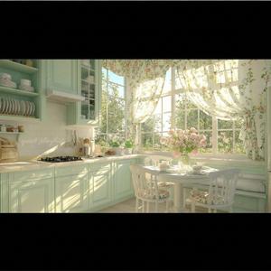 where the kitchen fills with sunlight