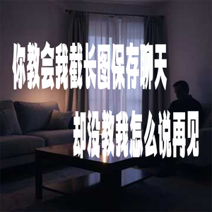 你教会我截长图保存聊天却没教我怎么说再见