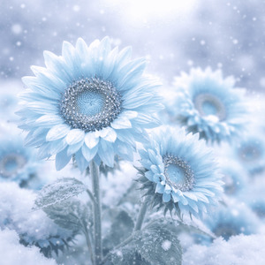 Light Blue Sunflower