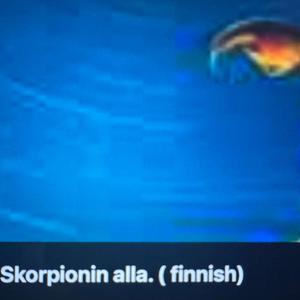 Skorpionin alla. (finnish)