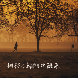 树林在朝阳中醒来