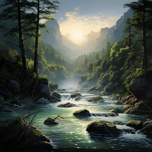 Serenidad Melódica Del Río En El Spa