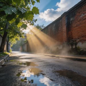 雨夜里的温柔光