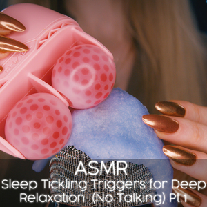 ASMR Head massage with puff sponge