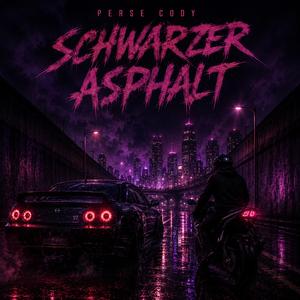 Schwarzer asphalt