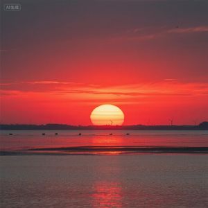落日余晖红