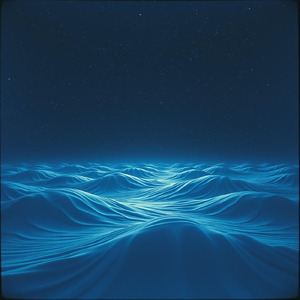 夜の波間に漂う