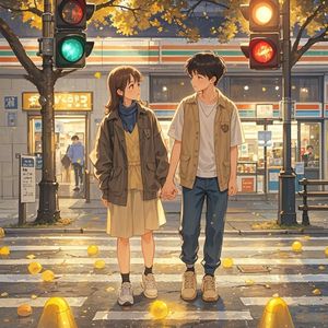 十字路口的灯火-自由如风