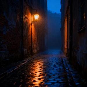 旧城窄巷遇初雨