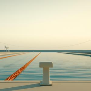 수영장의 붉은 복근