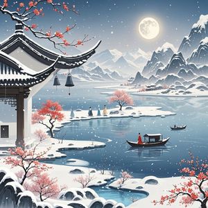 江心雪映长天-江龙