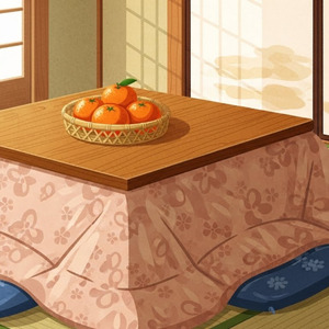 こたつでぬくぬく冬みかん