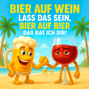 Bier auf Wein, lass das sein, Bier auf Bier, das rat' ich dir