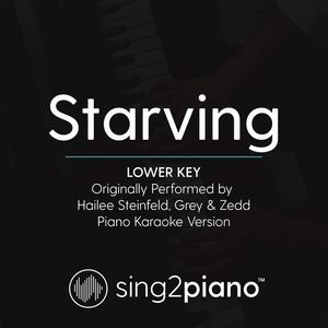Starving (Lower Key) [Originally Performed By Hailee Steinfeld, Grey & Zedd] (Piano Karaoke Version)