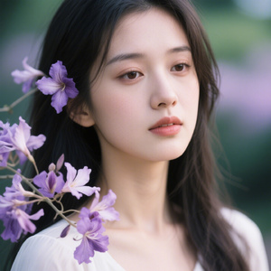 紫荆花下无人笑
