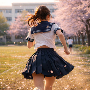 春の校庭で走りながら君を追い越したかった