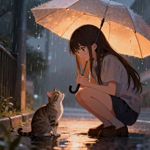 傘の下