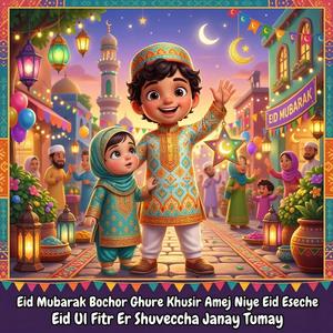 ঈদ মোবারক বছর ঘুরে খুশির আমেজ নিয়ে ঈদুল ফিতর এসেছে ঈদের শুভেচ্ছা জানায় তোমায়