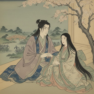 源氏物語（平安時代中期 11世紀初め） 光源氏 紫の上との理想の愛