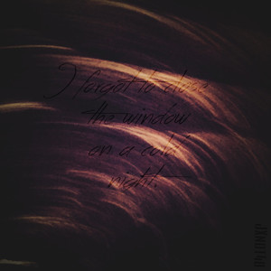 I forgot to close the window on a cold night.