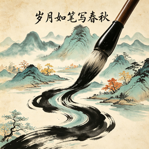 岁月如笔写春秋 伴奏