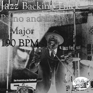 Jazz Backing Track Piano And Drum in A Major 190 BPM