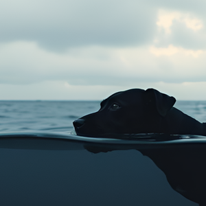 절망이라는 바다 속에서 검은 개가 헤엄을 친다