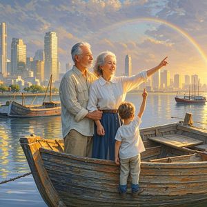 晨曦里的船-醉酒男