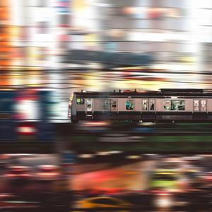 In the face like a train