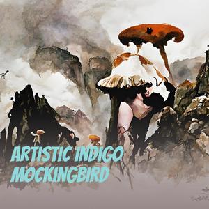 Artistic Indigo Mockingbird