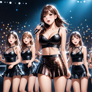 ステージの光の中で