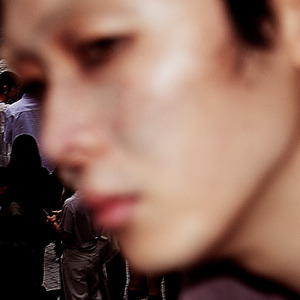 ブルーのアイシャドウ