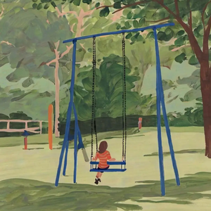 操场边秋千上的思念