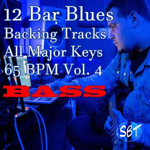 12 Bar Blues Bass Backing Track in A Major 65 BPM, Vol. 4