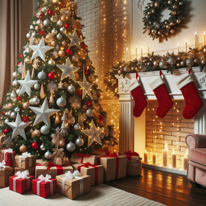 Warmth and Christmas Joy on a Cozy Night